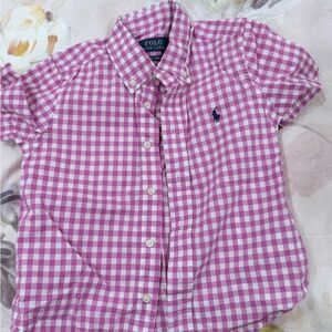 Polo by Ralph Lauren Pink & White Gingham Button-Down Shirt